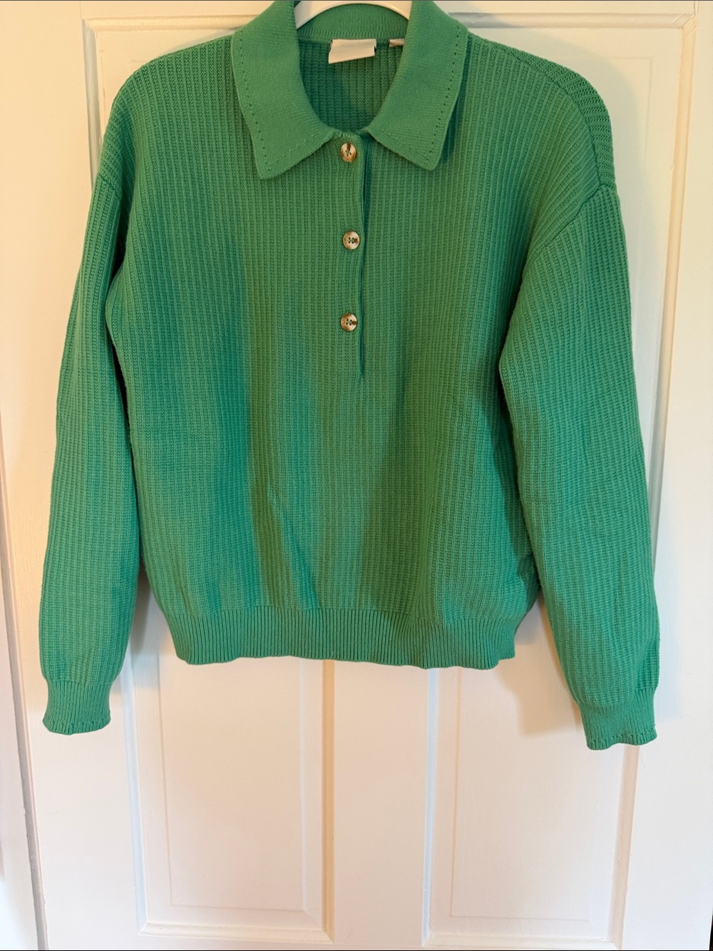VARLEY Green Collared Knit Sweater - Women